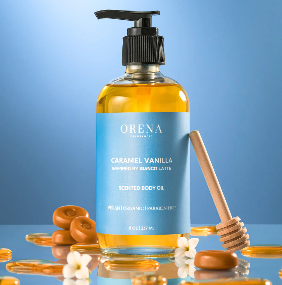 Orena Fragrances – Caramel Vanilla Body Oil Samples