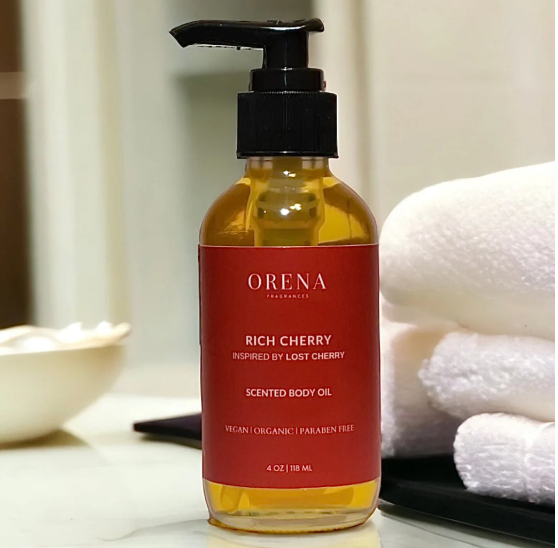 Orena Fragrances – Rich Cherry Body Oil Samples