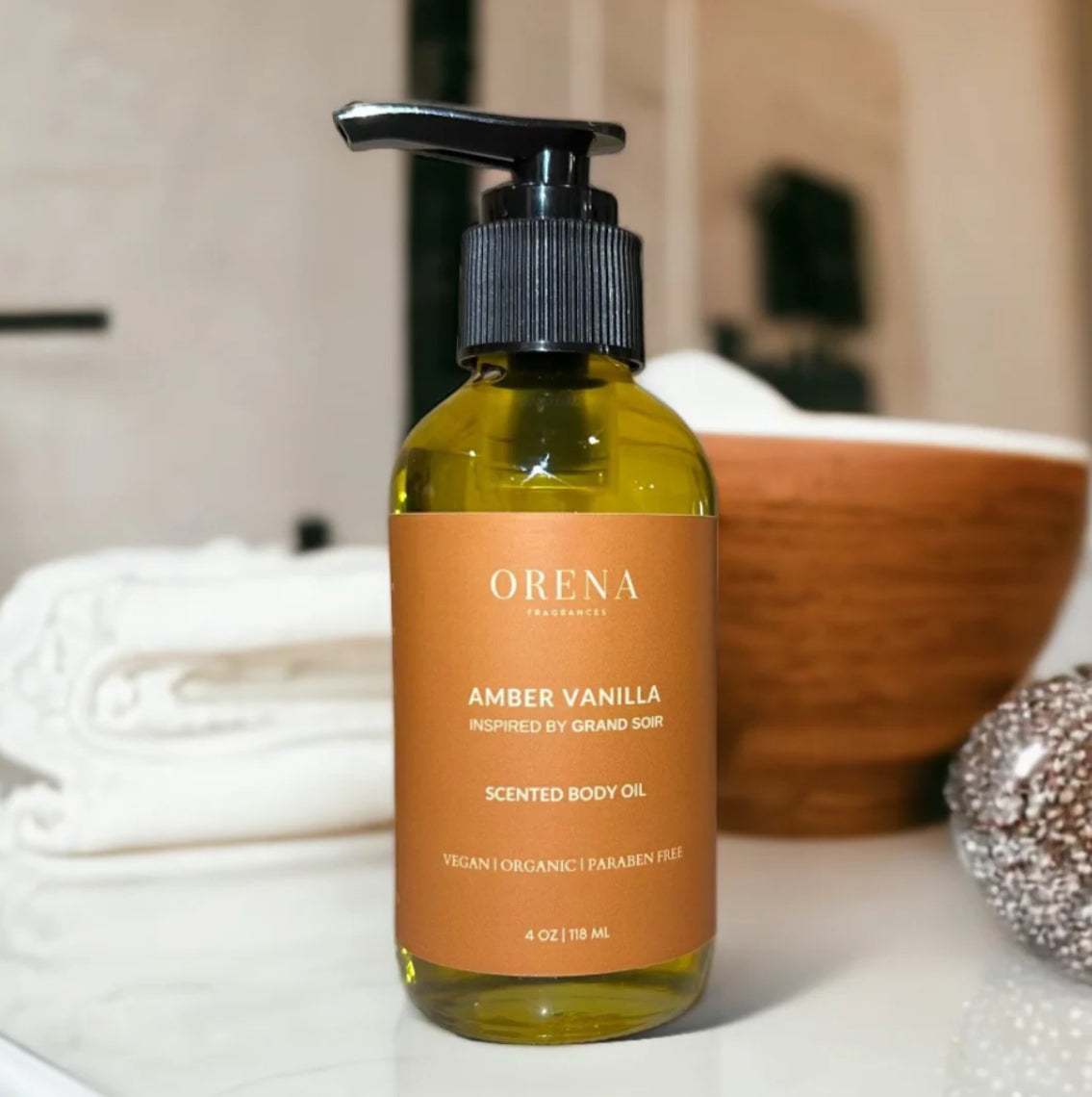 Orena Fragrances – Amber Vanilla Body Oil Samples
