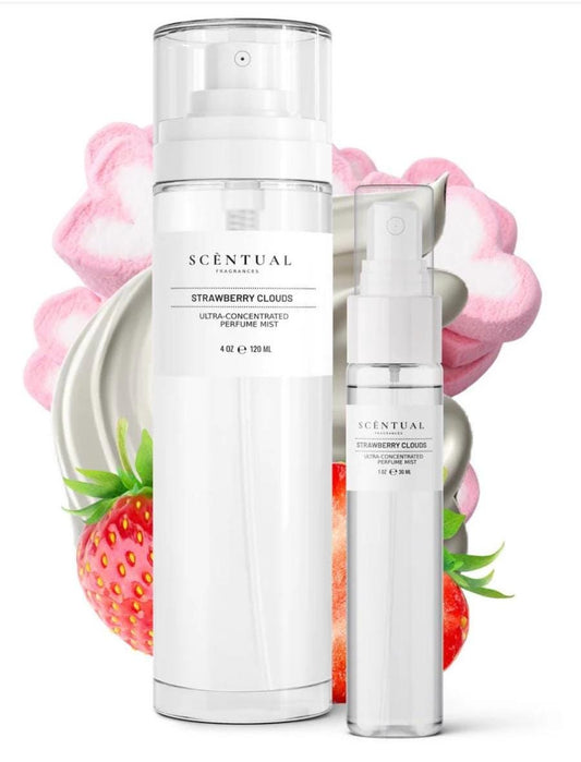 Scentual Fragrances Perfume Mist (Inspired) • Strawberry Clouds • Sugar Baby • Crème Brûlée • 24 Scents
